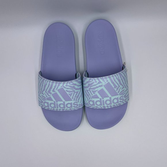 Adidas Adilette Comfort Violet / Mint Womens Slides - Picture 5 of 8